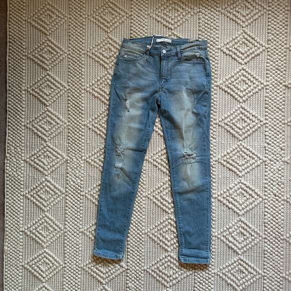 KanCan light wash girlfriend jeans. Distressed. Size 11/29. 29 1/2” inseam. - Picture 4 of 4